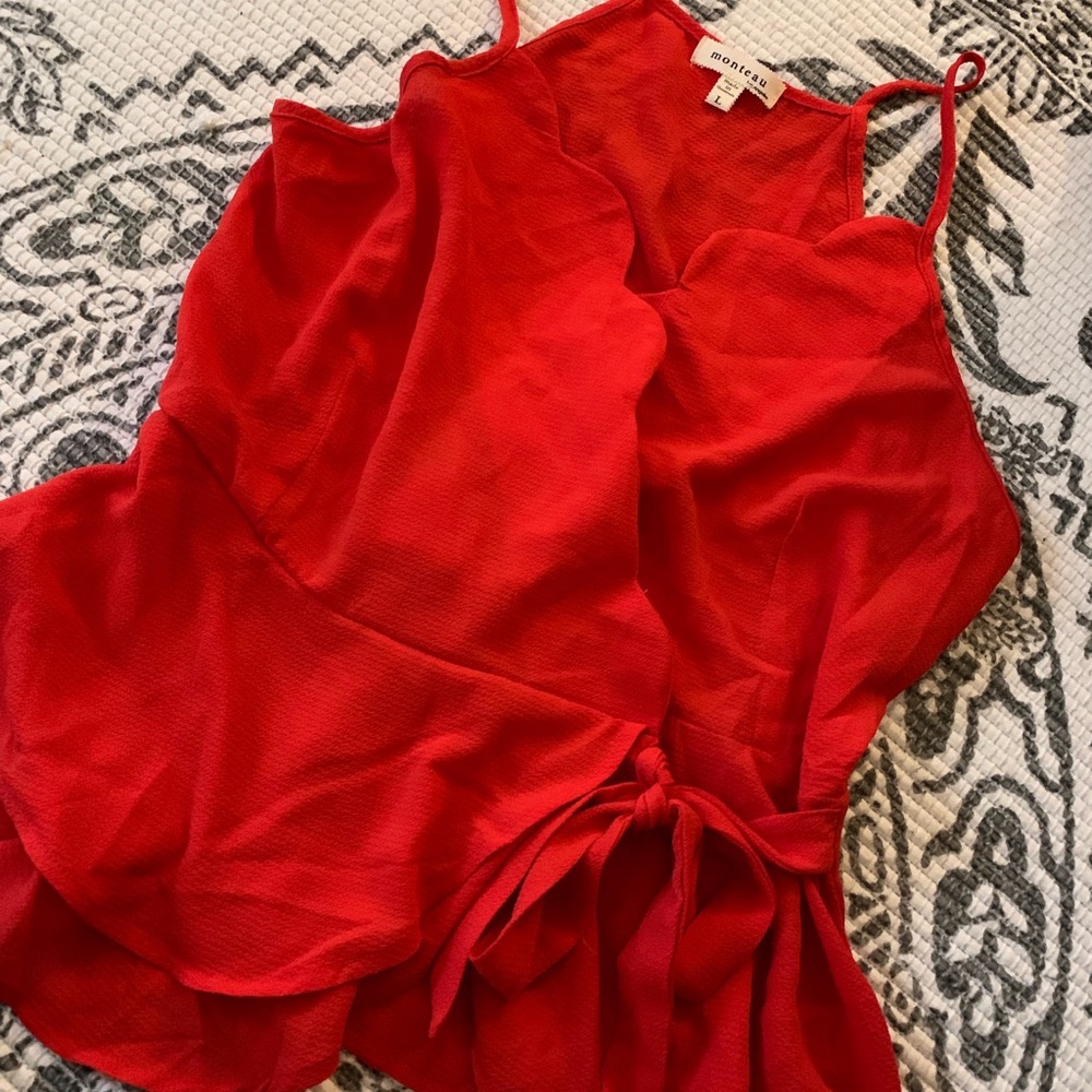 Red Peplum Top